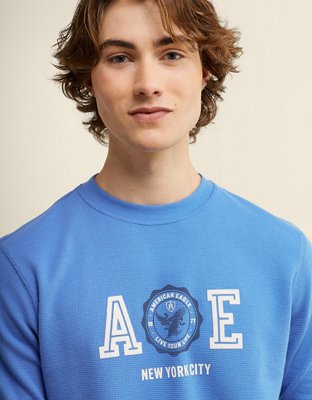 AE Standard Fit Long-Sleeve Graphic Thermal T-Shirt