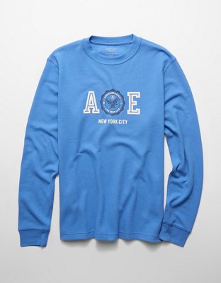 AE Standard Fit Long-Sleeve Graphic Thermal T-Shirt