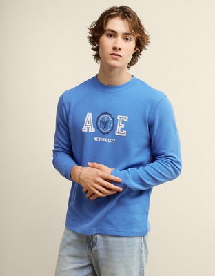 AE Standard Fit Long-Sleeve Graphic Thermal T-Shirt