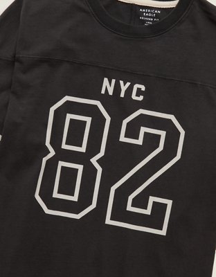 AE Relaxed Fit Long-Sleeve Varsity Graphic T-Shirt