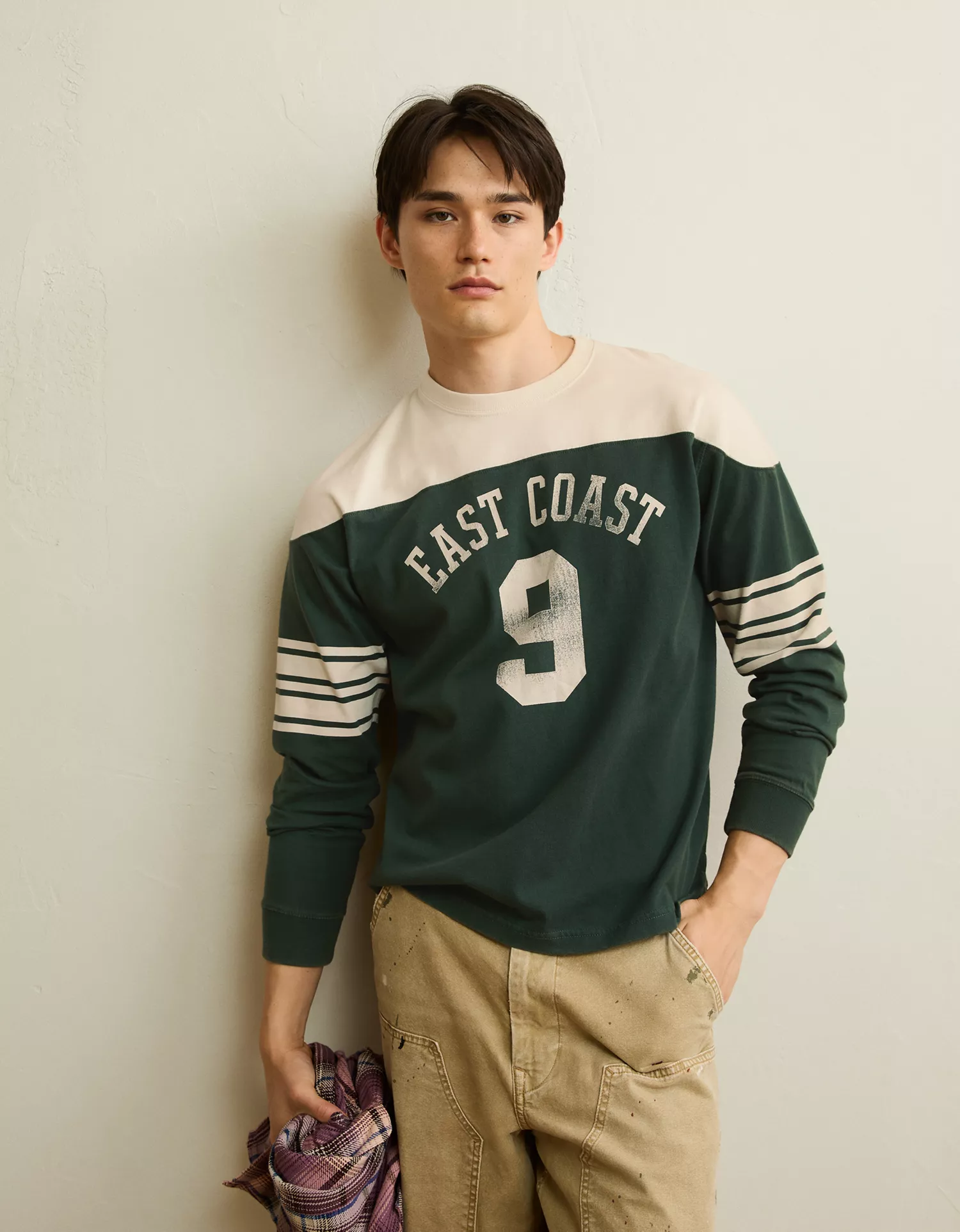AE Relaxed Fit Long-Sleeve Varsity Graphic T-Shirt - thumbnail 2