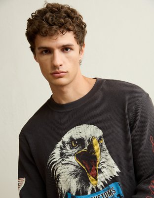 AE Standard Fit Graphic Thermal Shirt