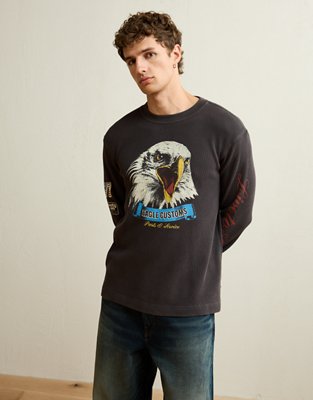 AE Standard Fit Graphic Thermal Shirt