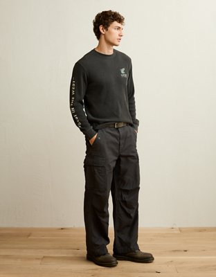 AE Standard Fit Graphic Thermal Shirt