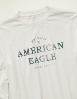 AE Standard Fit Long-Sleeve Logo Graphic T-Shirt