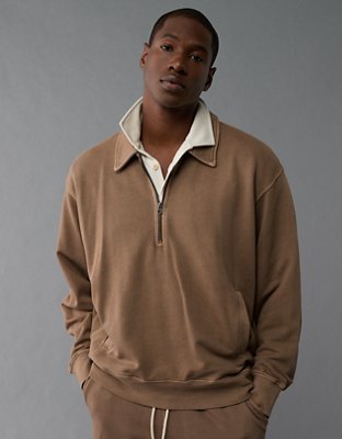 AE Quarter-Zip Polo Collar Sweatshirt