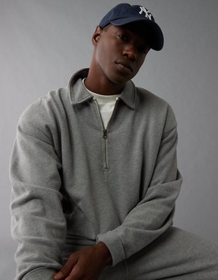 AE Quarter-Zip Polo Collar Sweatshirt