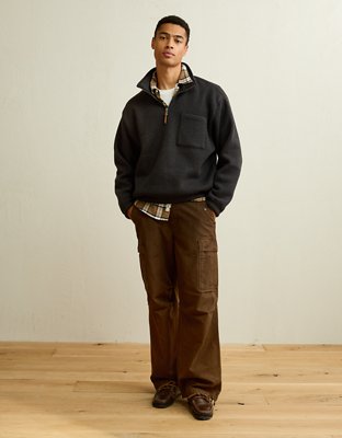 AE Knit Fleece Quarter-Zip Sweatshirt