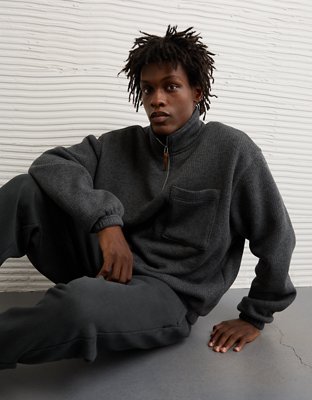 AE Cozy Fleece Quarter-Zip Sweatshirt | AE