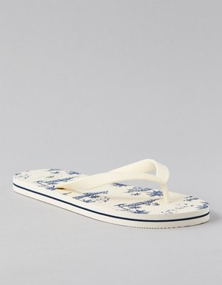 American eagle white flip flops on sale