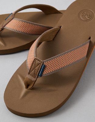 American eagle leather flip flops online