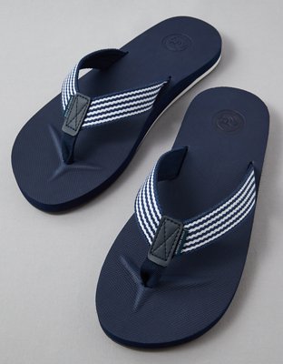 AE Men's Striped Webbing Flip-Flop