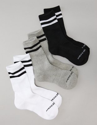 Custom Design 2 Striped Crew Socks for Men