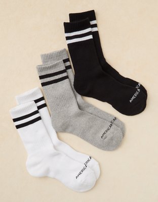 american eagle dress socks AE Crew 3-Pack Boot socks Old Navy Fall Floral BRAND-MIRAVAN Color:LightSlateGray Fly high with these
