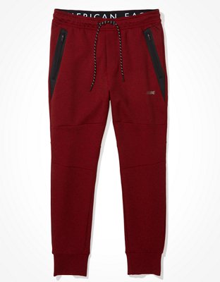 American eagle red joggers on sale