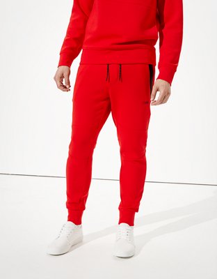 American eagle red joggers on sale