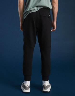 american eagle black jogger pants