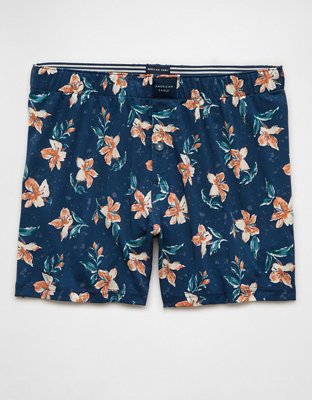 AEO Men's Floral Slim Knit Ultra Soft Boxer Short