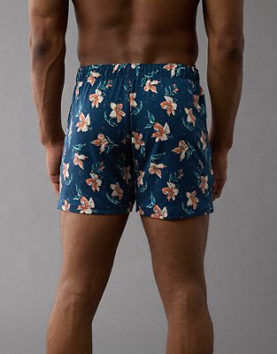 AEO Men's Floral Slim Knit Ultra Soft Boxer Short