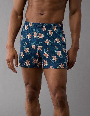 AEO Men's Floral Slim Knit Ultra Soft Boxer Short