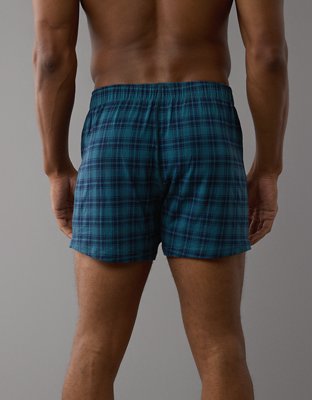 AEO Men's Plaid Slim Knit Ultra Soft Boxer Short