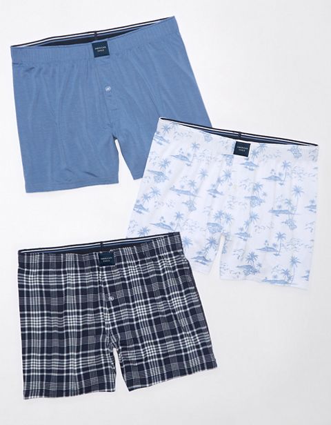 Мужские брюки American Eagle AEO Slim Knit Ultra Soft Boxer Short 3-Pack