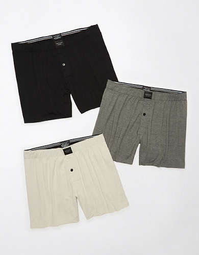AEO Slim Knit Ultra Soft Boxer Short 3-Pack