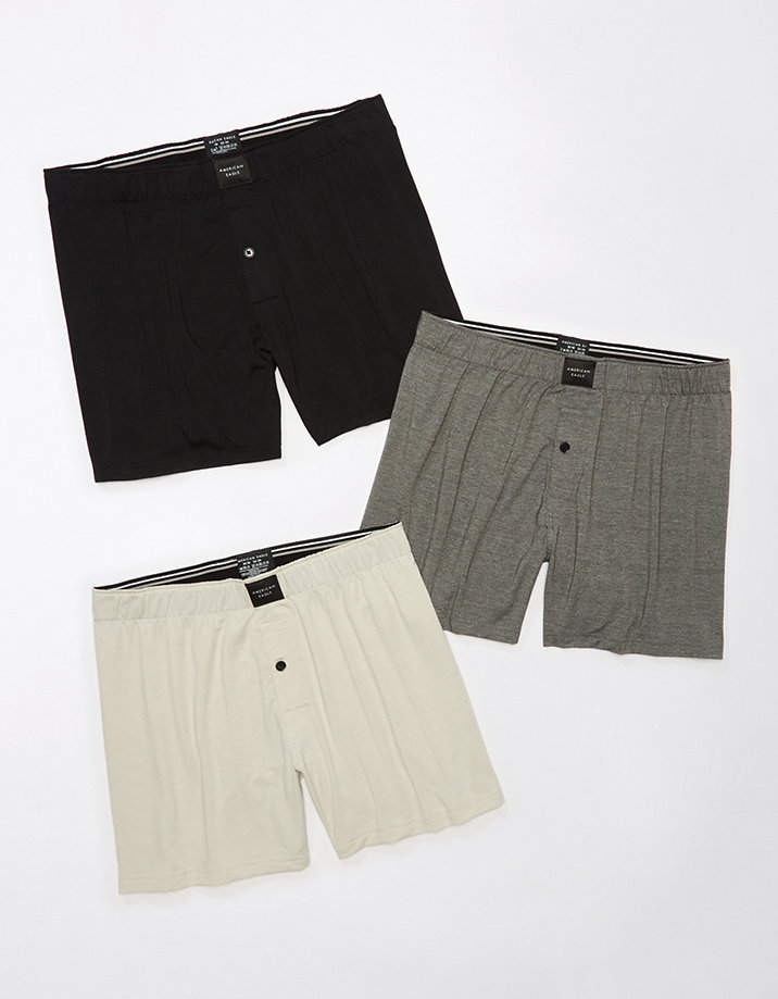 AEO Slim Knit Ultra Soft Boxer Short 3-Pack