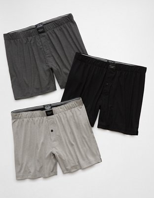 AEO Men's Slim Knit Ultra Soft Boxer Short 3-Pack