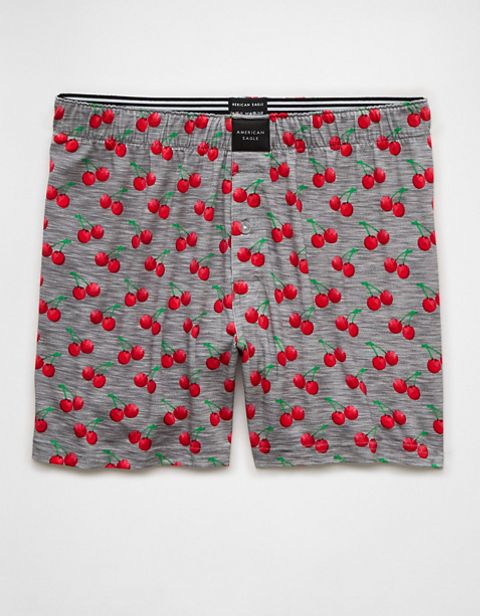 Мужские брюки American Eagle AEO Cherries Slim Knit Ultra Soft Boxer Short
