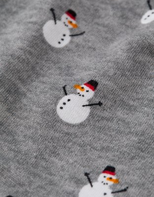 AEO Men's Mini Snowmen Slim Knit Ultra Soft Boxer Short