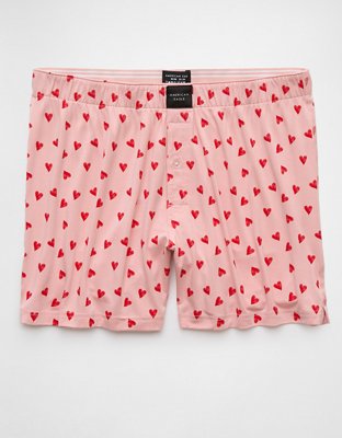 AEO Men's Valentine's Day Hearts Slim Knit Ultra Soft Boxer Short