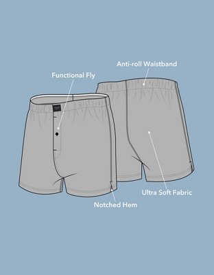 Caleçon boxeur ultradoux en tricot à coupe ajustée champignons pour hommes AEO
