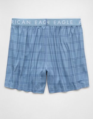 AEO Men's Plaid Ultra Soft Pocket Boxer Short