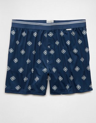 AEO Mens Patchwork Design Ultra Soft Pocket Boxer Short