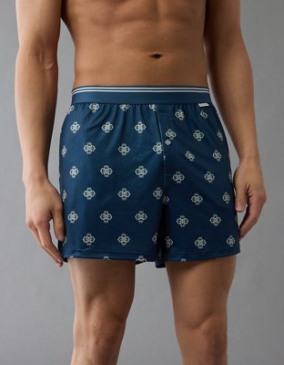 AEO Men's Patchwork Design Ultra Soft Pocket Boxer Short