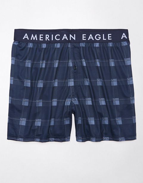 Мужские брюки American Eagle AEO Plaid Ultra Soft Boxer Short