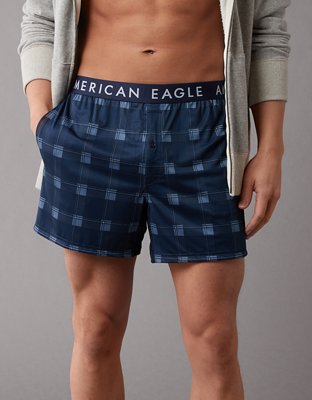 AEO Plaid Ultra Soft Pocket Boxer Short