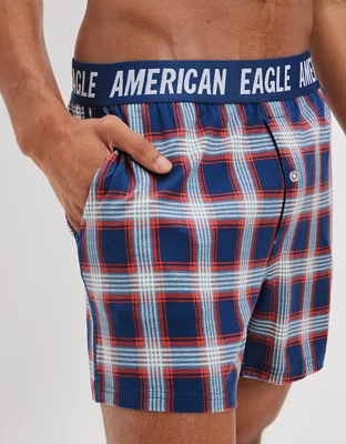 AEO Plaid Ultra Soft Lounge Boxer Short