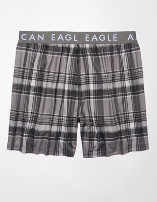 AEO Plaid Ultra Soft Pocket Boxer Short