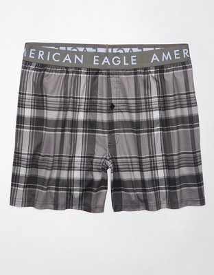 AEO Plaid Ultra Soft Pocket Boxer Short