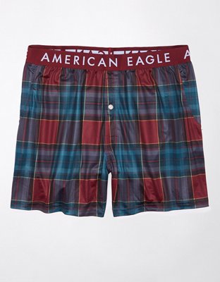 AEO Plaid Ultra Soft Pocket Boxer Short
