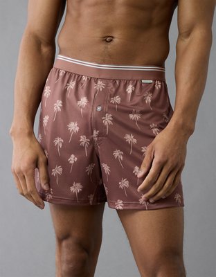 AEO Men's Palm Trees Ultra Soft Pocket Boxer Short