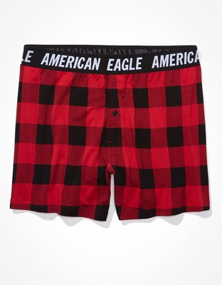 AEO Plaid Ultra Soft Boxer Short