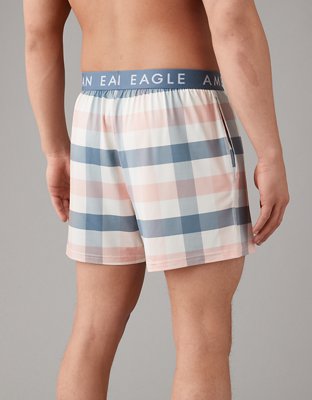AEO Short Bóxer Ultra Suave de Diseño Escocés con Bolsillo para Hombre