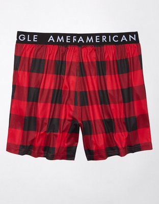 AEO Plaid Ultra Soft Pocket Boxer Short