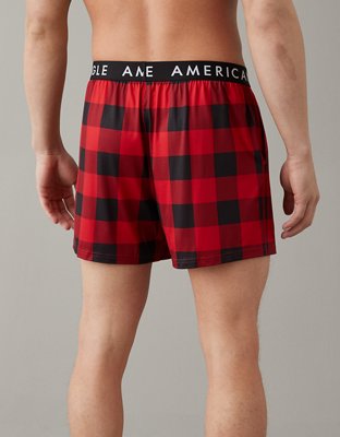 AEO Plaid Ultra Soft Pocket Boxer Short