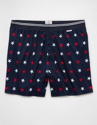 AEO Mens USA Stars  Stripes Ultra Soft Pocket Boxer Short