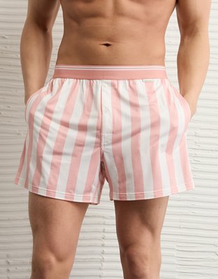 AEO Short Bóxer Rayado Ultra Suave con Bolsillo para hombre
