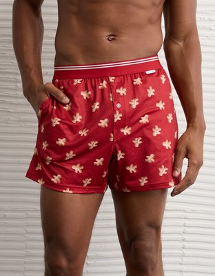 AEO Men's Ultra Soft Gingerbread Pocket Boxer Short